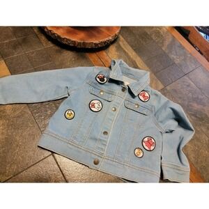 Minnie Mouse Denim Jean Jacket Tutu Couture Girls Sz 3T  Applique Patches Disney